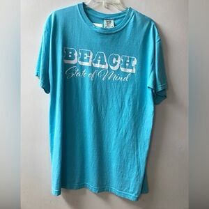 Beach State of Mind Turquoise Graphic Tee Comfort Color
